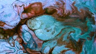 Soyut Su Boyası Difüzyon Patlama Sanatı. Organik suluboya boya, süt ve sabundan yapılmış. Süt ve sabun arasında kimyasal bir reaksiyon. Sanatsal mürekkep karışımı ve renkli sürrealist şekiller..