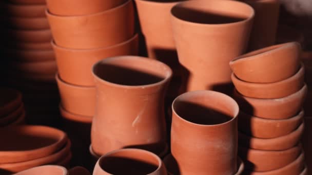 Clay Pots Pracowni Ceramicznej — Wideo stockowe