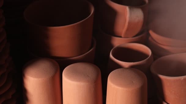 Clay Pots Pracowni Ceramicznej — Wideo stockowe