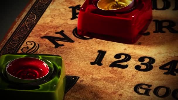 Witchcraft Spiritual Game Ouija Board — Stock Video
