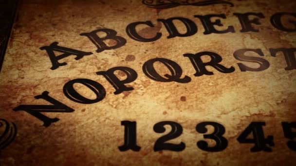 Witchcraft Spiritual Game Ouija Board — Stock Video