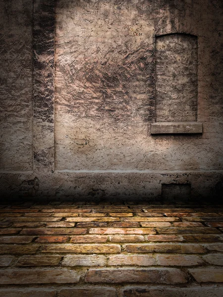 도시 내부 돌 벽 단계 — 스톡 사진