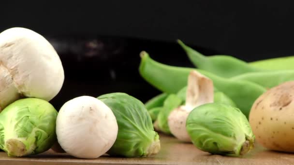 Vegetables all together — Stock Video