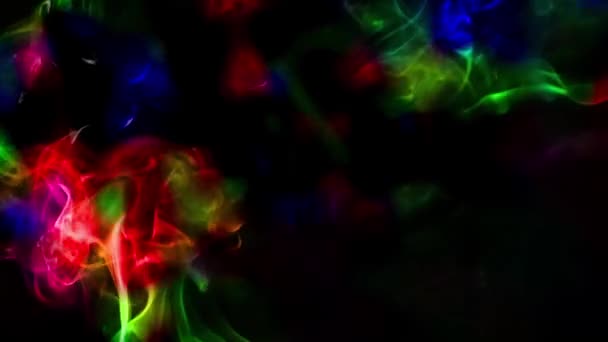 Abstract Fluid Colorful Smoke Element — Stock Video