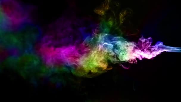 Abstract Fluid Colorful Smoke Element Turbulence — Stock Video