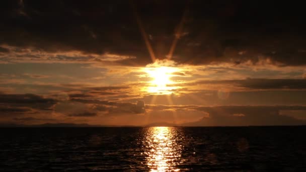 夕日と海 — ストック動画