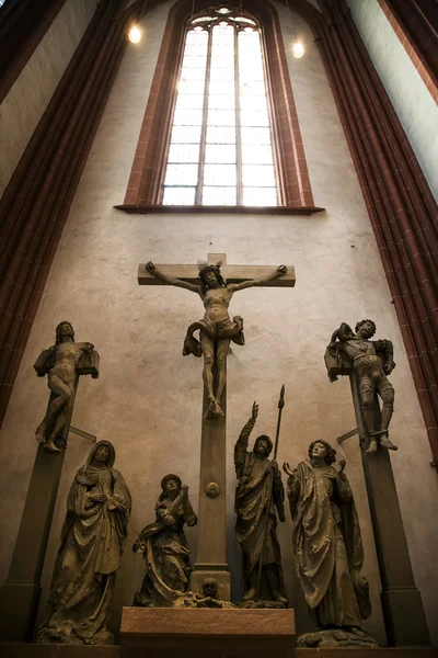 Jesus heykel Frankfurt Dom Katedrali — Stok fotoğraf