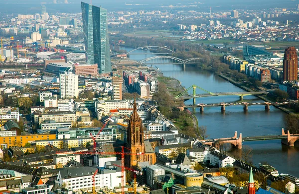 Cityscape Frankfurt Almanya — Stok fotoğraf