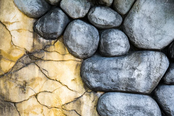 Grunge Crack fondo de pared y piedras — Foto de Stock