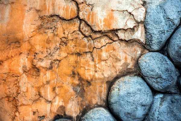 Grunge Crack fondo de pared y piedras — Foto de Stock