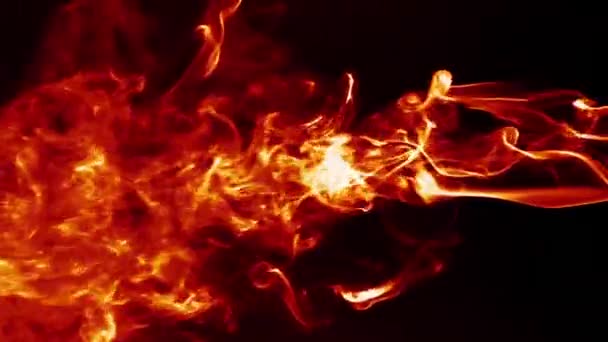 Turbulencia suave del humo abstracto del fuego — Vídeos de Stock