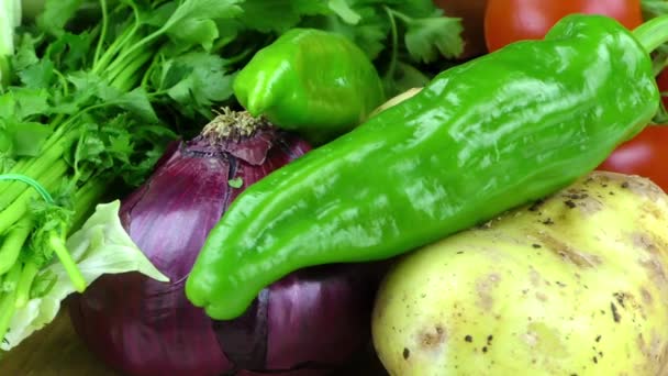 Composición de las verduras — Vídeos de Stock