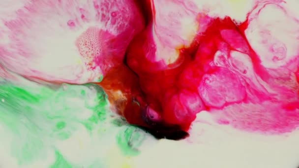 Abstract Colorful Paint Ink Liquid Explode Diffusion Psychedelic Blast Movement — Stock Video