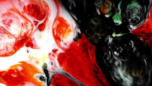 추상 화려한 페인트 잉크 액체 확산 환각 폭발 운동 폭발 — 비디오