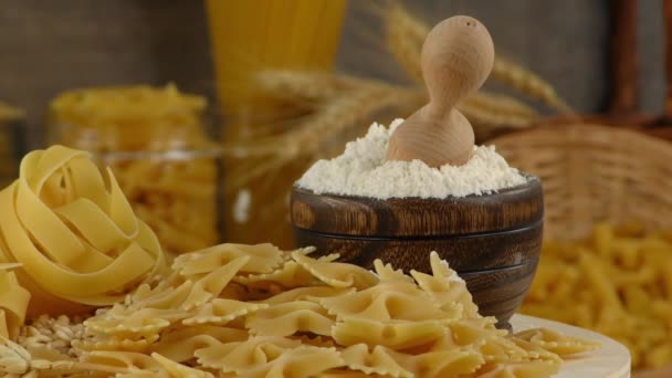 Macaroni Pasta Pastry — Stock Video