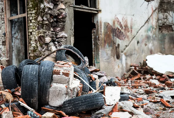 Wreckage Deconstruction Area — Stock Photo, Image