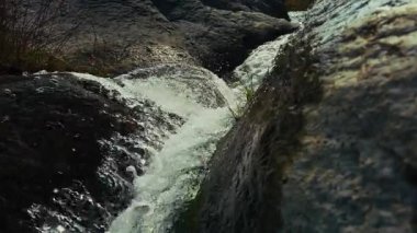 Green Nature 'daki Creek Wiew' daki ilahi şelale.