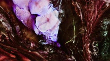 Soyut Renkli Mürekkep Boyası Patlama Gerçeküstü Şekiller