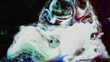 Soyut Renkli Mürekkep Boyası Patlama Gerçeküstü Şekiller