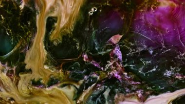 Soyut Renkli Mürekkep Boyası Patlama Gerçeküstü Şekiller