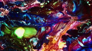 Soyut Renkli Mürekkep Boyası Patlama Gerçeküstü Şekiller