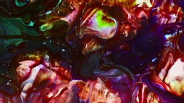 Soyut Renkli Mürekkep Boyası Patlama Gerçeküstü Şekiller