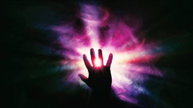 Elim Sonsuz Renkli Parlak Işın Işınlarına Erişiyor