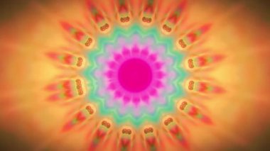 Bu soyut kaleydoskop videosu canlı renkler, simetrik desenler ve düz aynalı hareket içerir. Hipnotik ve görsel olarak çekici bir etki yaratır..