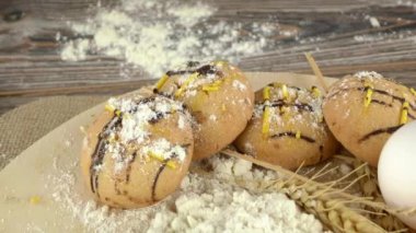 Şeker kompozisyon karışık çikolatalı kurabiye yemeye hazır