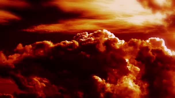 Epic Burning Fire Nubes cinematográficas oscuras Time Lapse — Vídeo de stock