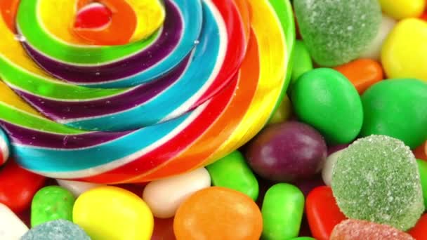 Želé bonbóny sladký Snack Sugarly lízátko dezert — Stock video