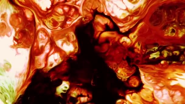 Abstrait coloré peinture encre liquide explosion diffusion pshychedelic souffle mouvement — Video