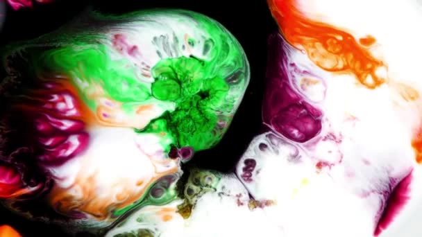 Streszczenie farba kolorowy atrament cieczy eksplodować ruchu Pshychedelic Blast dyfuzji — Wideo stockowe