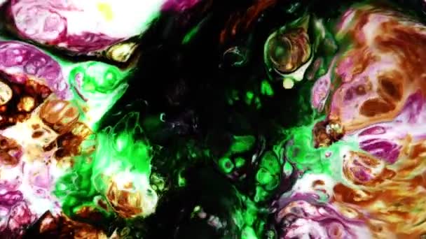 Abstraktní barevné barvy inkoustu kapaliny explodovat difúze Pshychedelic výbuch hnutí — Stock video
