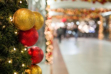 Christmas Celebration Decoration Colorful Balls on Tree