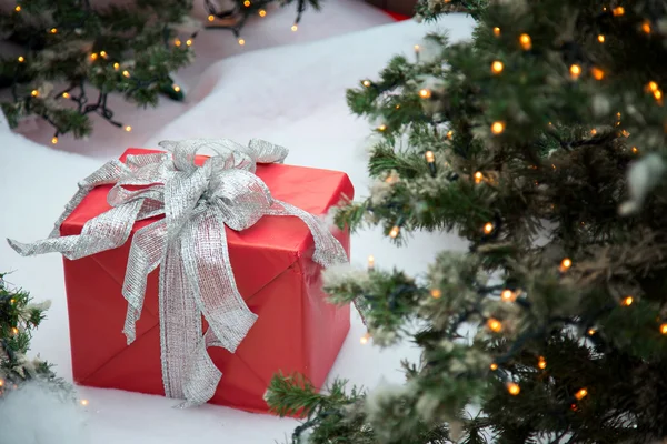 Feliz Natal decoração e árvore — Fotografia de Stock