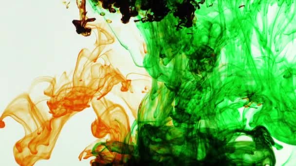 Abstracte inkt Paint Art mix kleurrijke Splash in onderwater — Stockvideo