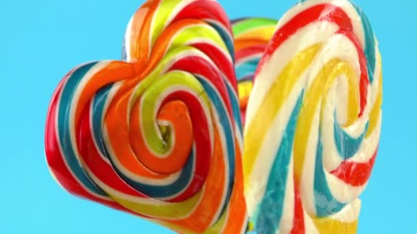 Цукерки на паличці солодких желе і смачні цукор десерт — стокове відео