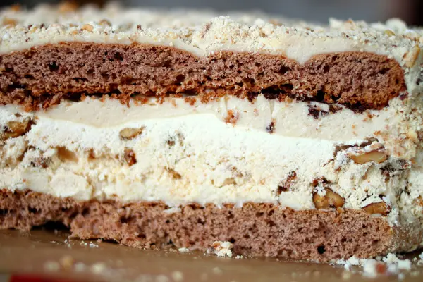 เค้กที่สวยงามกับ Meringue — ภาพถ่ายสต็อก