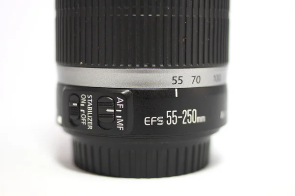 Canon ef-s 55-250mm f 4-5,6 und canon ef-s 18-55mm f 3,5-5,6 — Stockfoto