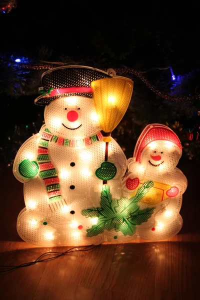 Garland Christmas snowman figure — Stock Photo, Image