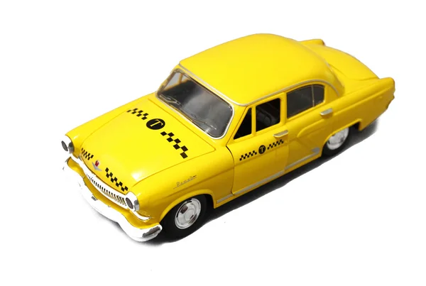 Modelo coche retro taxi amarillo — Foto de Stock