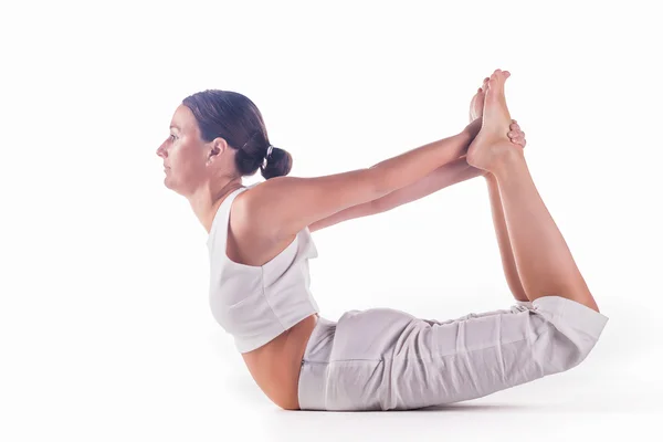 Woman practicing yoga. — Stock Photo, Image