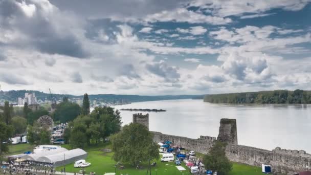 Fiera in una fortezza medievale timelapse — Video Stock