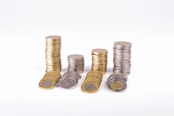 Coins in Poland. Polish zloty. PLN. — Stock Photo, Image