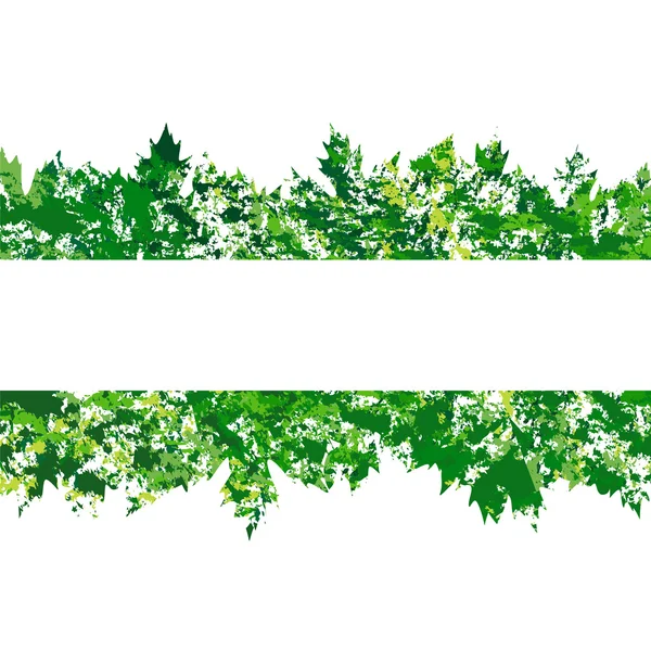 Marco vectorial con hojas de verano de color en estilo grunge — Archivo Imágenes Vectoriales