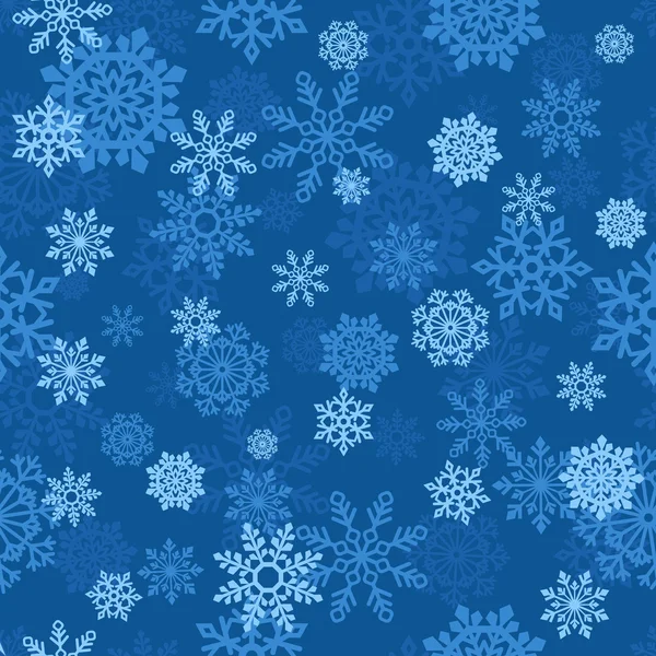 Vektor nahtloser Hintergrund mit Schneeflocken — Stockvektor