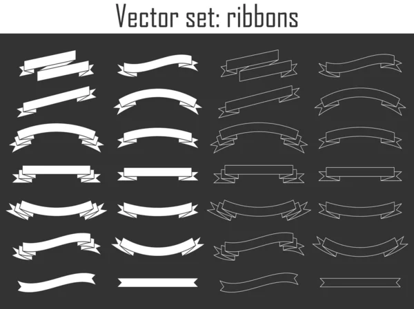 Şerit koleksiyonuna vektör — Stok Vektör