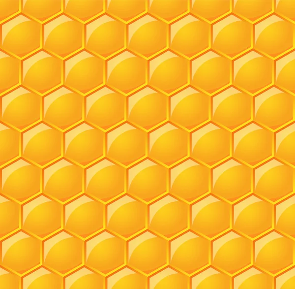 Vector seamless pattern with glossy honeycombs — Stock Vector