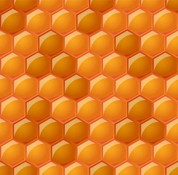 Vector seamless pattern with glossy honeycombs — Stock Vector